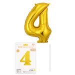 16-Zoll Digitalballons aus Aluminiumfolie mit 4 Nummer für Geburtstagsfeiern und Jubiläums dekorationen