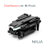 360° faltbare Drohne mit HD-Fernbedienung und 3 Batterien.