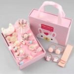 18-teiliges Haarschmuck-Geschenkset, Haargummis Und Clips Für Baby-Mädchen, Als Geburtstagsgeschenk