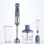 700-W-Stabmixer Set aus Edelstahl mit zwei Geschwindigkeiten