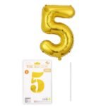 16-Zoll Digitalballons aus Aluminiumfolie mit 5 Nummer für Geburtstagsfeiern und Jubiläums dekorationen