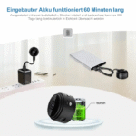 Mini WiFi IP Kamera FullHD 1080p Infrarot LED's Nachtsichtfunktion mit Akku (250mAh) und Micro SD Kartenslot iOS/Android - Schwarz - Image 5