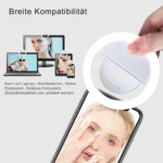 Wiederaufladbare Smartphone LED Selfie Ring licht lampe für Make-up - Image 4