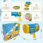 Wiederaufladbares elektrisches 69 Loch Raketen Bazooka-Luftblasenpistolen spielzeug für Kinder - Image 5