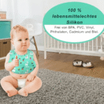 Wasserdichtes, farbenfrohes Lätzchen aus weichem Silikon für Babys und Kleinkinder - Image 4