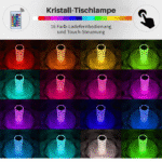 Led Kristall Nachtlicht Wiederaufladbare USB Glas Touch Control 3 16 Farbe Rose Tisch Lampe Für Home Schlafzimmer Wohnzimmer - Image 3