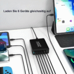GaN Tech EU-Stecker 6 Ports 200 W Adapter für Samsung iPhone Tablets Laptop Mackbook - Image 4