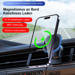 MagSafe Autohalterung Ladegerät, Magnet Auto Handyhalter mit Ladefunktion, Kfz Ladestation Handyhalterung kompatibel mit iPhone 14/14 Pro/14 Pro Max/14 Plus und 13/12 Serie, Schwarz - Image 2