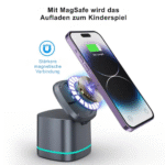 3-in-1 magnetische, faltbare, schlanke, universelle Ladestation, Ständer, kabelloses Ladegerät für Telefon mit Schnellladegerät - Image 4