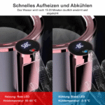 2-in-1-Auto-tragbarer Mini-Auto-Heizbecher, schnelles Abkühlen und Heizen, intelligenter Getränkehalter mit LCD-Display - Image 4