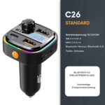 Auto Bluetooth 5,0 FM Sender Drahtlose Freihändige Audio Empfänger Auto MP3 Player 3,1 EIN Dual USB Schnelle Ladegerät Auto Zubehör - Image 3