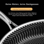 Prämie Bratpfannen 30cm Edelstahl S304 zum Kochen mit Deckel - Image 5