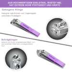 Pflegeset mit luxuriösem Leder, Maniküre-Set, 16-teilig, Edelstahl, professionelle Nagelknipser, Pediküre-Sets, Nagelpflege-Werkzeug - Image 3