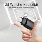 Schwarzer 25-W-Typ-C-Schnelllade adapter für die neuesten Samsung-Modelle - Image 2