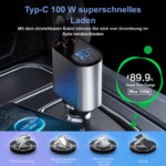 100-W-Autoladegerät, superschnell aufladbarer Zigarettenanzünder-Adapter mit automatisch einziehbarem Kabel, zusammenklappbares Ladegerät - Image 5