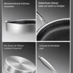 Prämie Bratpfannen 30cm Edelstahl S304 zum Kochen mit Deckel - Image 4