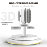 Selbstreinigende 3D Kamm Haarbürste mit Basis, komplettes Set für Damen - Image 3