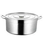 12L großer Suppentopf aus Edelstahl für die Küche zu Hause mit Deckel
