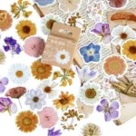 46 Stück/Box kreative Blumen-Aufkleber für Mädchen, Jungen, Scrapbooking, Karten, DIY, Milchprodukte, Briefe, Album-Aufkleber, Etiketten, Dekoration