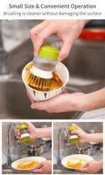 Haushaltsküchengeschirr, Pfannen, Topfreiniger, Spülbürste mit Spülmittelspender und Halter - Image 5