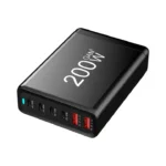 GaN Tech EU-Stecker 6 Ports 200 W Adapter für Samsung iPhone Tablets Laptop Mackbook