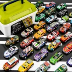 50 PCS Verformung Rennstrecke Parkplatz Legierung Kinder Spielzeug Geschenk Box Container mit Auto Lagerung Box - Image 2