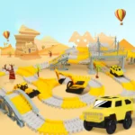 Neue Bau-Rennstrecken, Elektrotechnik-Schiene, Auto, Schienenfahrzeuge, Slot-Spielzeug, Bildung, Zusammenbauen, Spielzeug für Kinder - Image 5