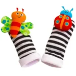 Beliebte Neugeborene Kinder Kleinkind Tier Spielzeug Plüsch Handgelenk Rassel Baby Fuß Socken - Image 3