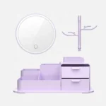 Großer Kosmetik-Aufbewahrungs-Make-up-Organizer mit LED-Spiegel - Image 4