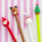 4 Stück hochwertige Gelschreiber für Schüler und Kinder, die als Geschenk für Weihnachten schreiben - Image 2