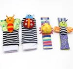 Beliebte Neugeborene Kinder Kleinkind Tier Spielzeug Plüsch Handgelenk Rassel Baby Fuß Socken - Image 2