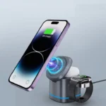 3-in-1 magnetische, faltbare, schlanke, universelle Ladestation, Ständer, kabelloses Ladegerät für Telefon mit Schnellladegerät - Image 2