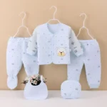 Neugeborenen Kleidungsanzug, 5-in-1 Geschenkset