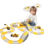 Neue Bau-Rennstrecken, Elektrotechnik-Schiene, Auto, Schienenfahrzeuge, Slot-Spielzeug, Bildung, Zusammenbauen, Spielzeug für Kinder - Image 2