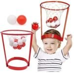 Mini Basketball Stirnband Spielzeugspieler mit 20 Bällen für Kinder und Erwachsene